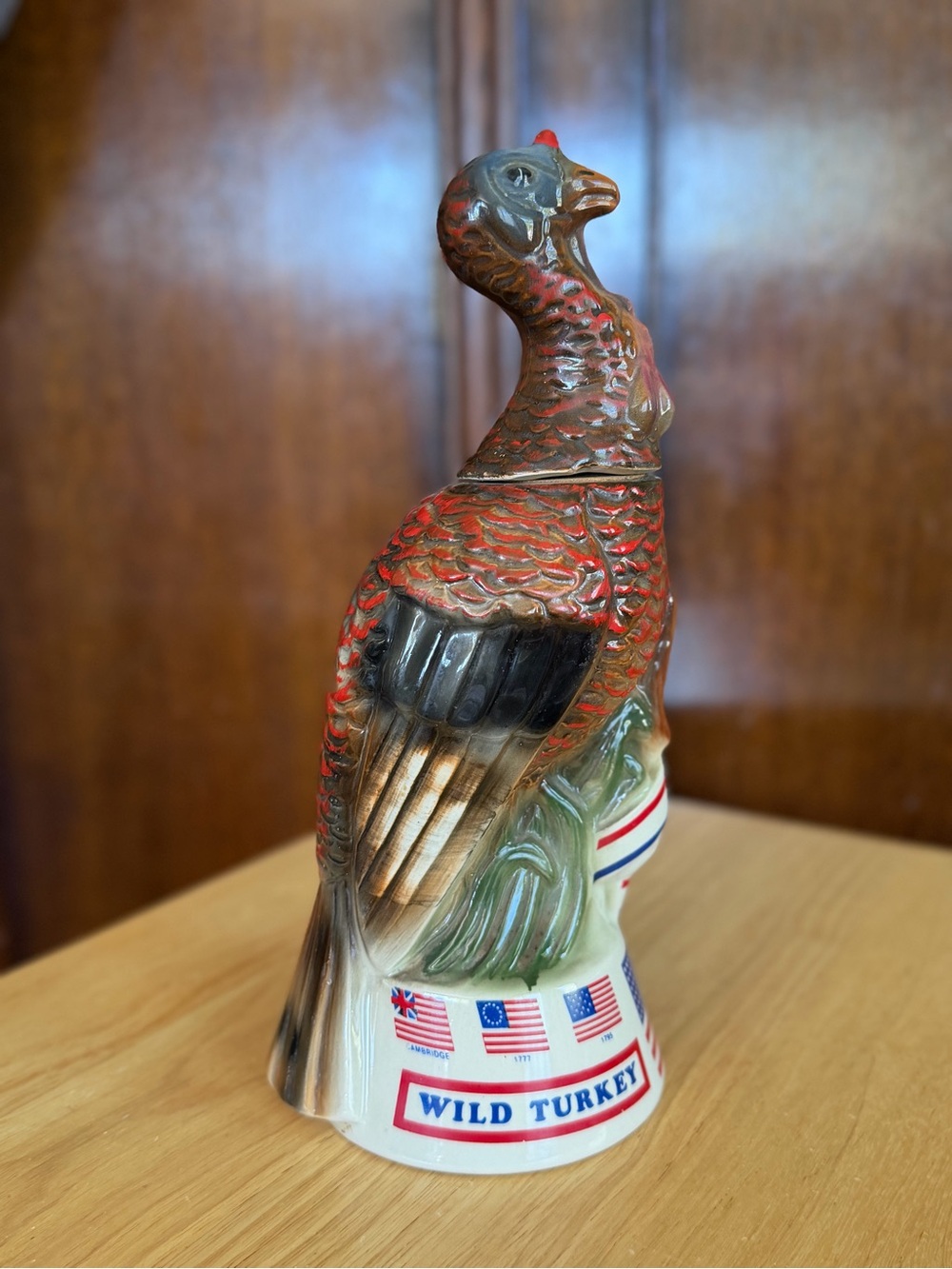 RARE Vintage Collectible Wild Turkey Centennial Spirit of '76 Ceramic Decanter
